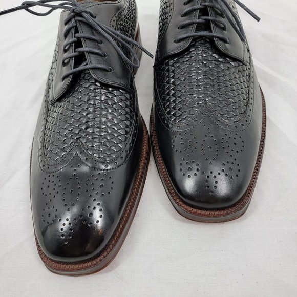 Johnston & Murphy Boydstun Wingtip Italian Leather Shoes Black 15 2621 Men\'s 8M main image 9